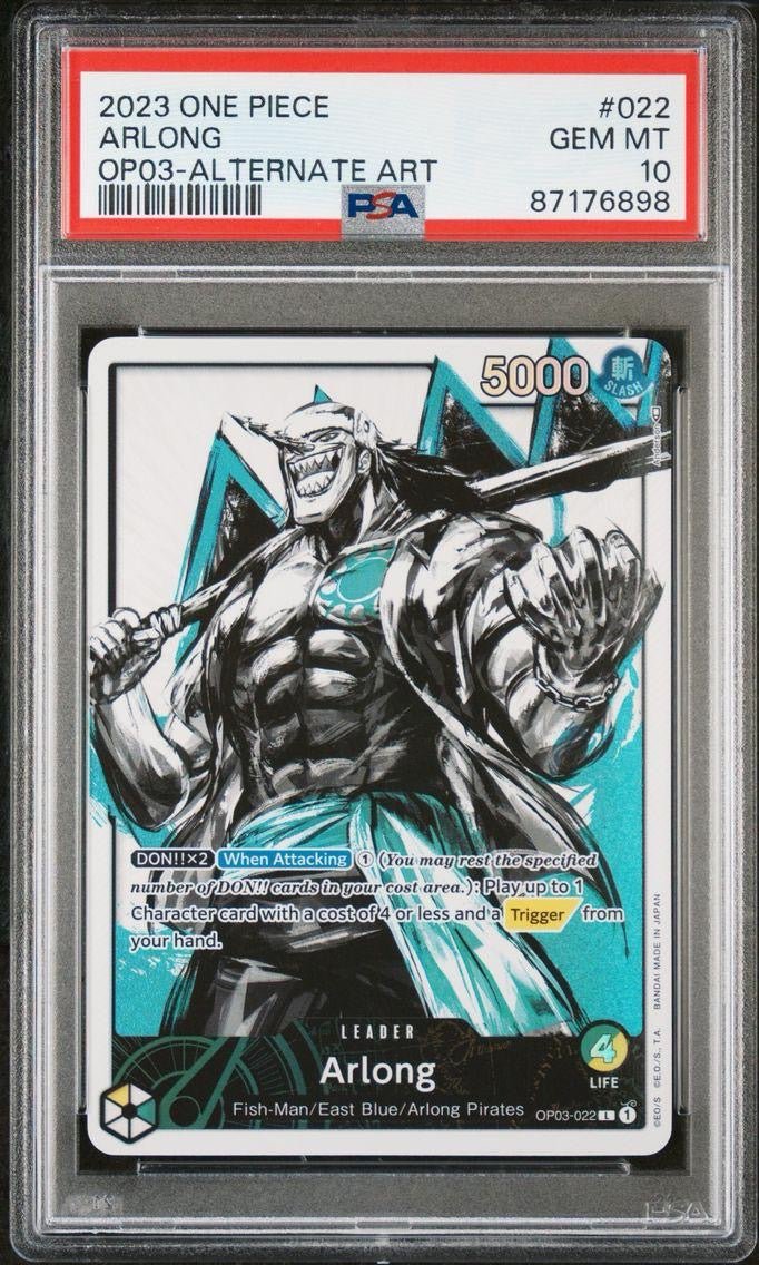 PSA 10 - Arlong - OP03-022 - Alternate Art Leader by TCGDON on MYNTED