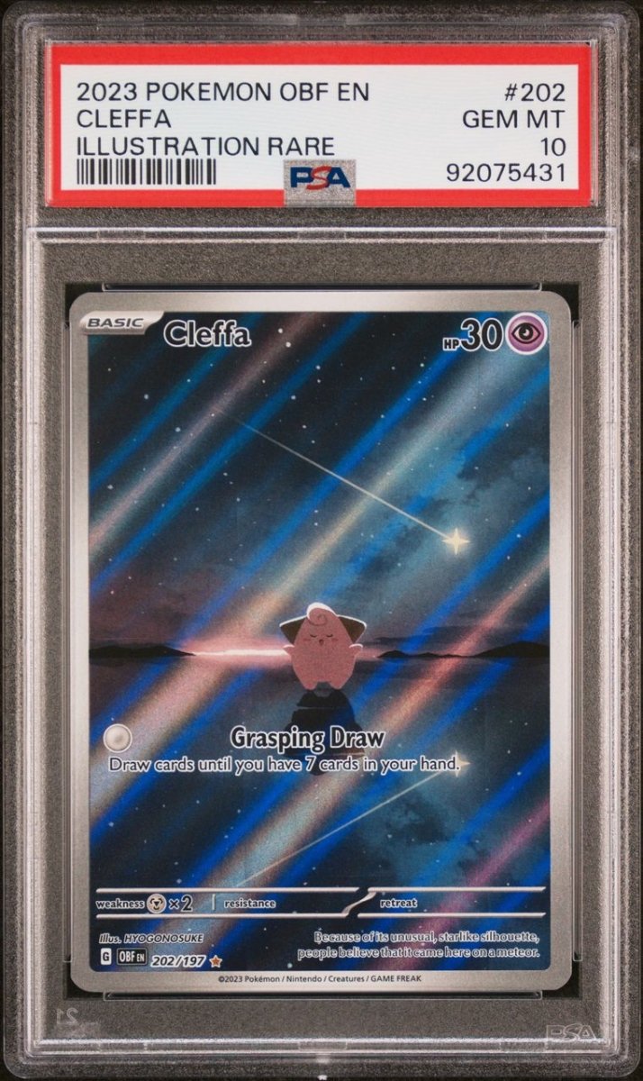 PSA 10 Cleffa Obsidian Flames Illustration Rare 202/197 by PokeSource on MYNTED