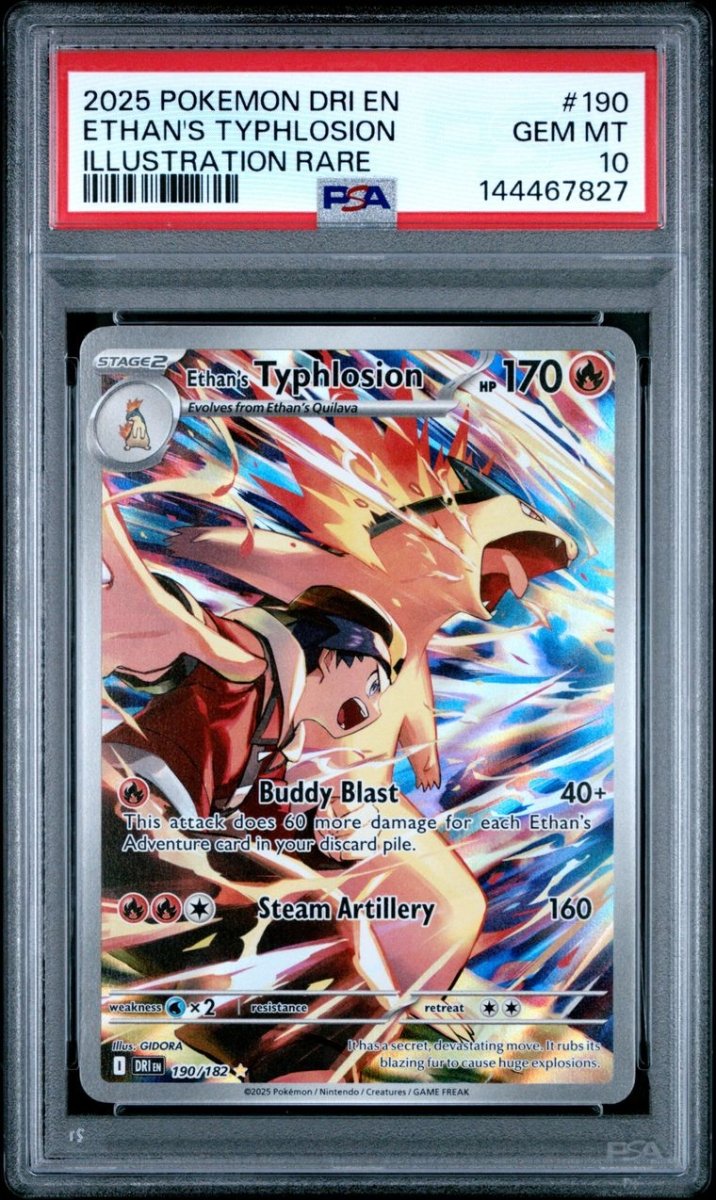 PSA 10 Ethan's Typhlosion Destined Rivals Illustration Rare 190/182 by PokeSource on MYNTED