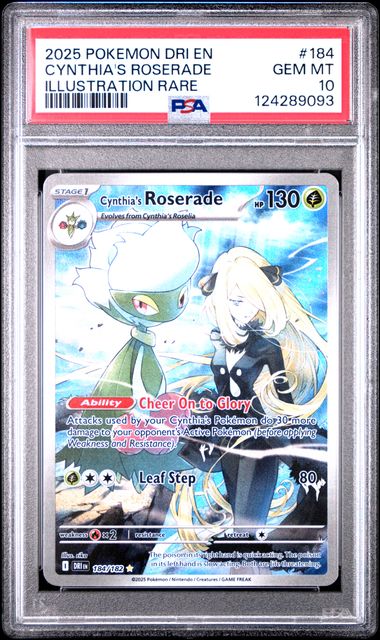 PSA 10 GEM MINT - CYNTHIA'S ROSERADE ILLUSTRATION RARE - DESTINED RIVALS - 184/182 by TBD TCG on MYNTED
