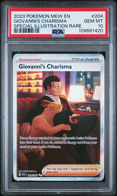 PSA 10 GEM MINT - GIOVANNI'S CHARISMA SPECIAL ILLUSTRATION RARE - 151 - 204/165 by TBD TCG on MYNTED