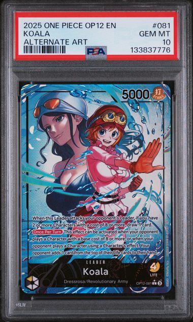 PSA 10 GEM MINT - KOALA ALTERNATE ART - Legacy of the Master - OP12 - 081 by TBD TCG on MYNTED