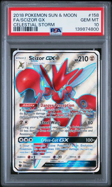 PSA 10 GEM MINT - Scizor GX - CELESTIAL STORM - 158/168 by TBD TCG on MYNTED