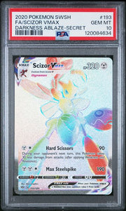 PSA 10 GEM MINT - SCIZOR VMAX - DARKNESS ABLAZE - 193/189 by TBD TCG on MYNTED