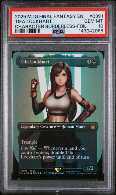 PSA 10 GEM MINT - TIFA LOCKHART CHARACTER BORDERLESS - FOIL - FINAL FANTASY - 0391 by TBD TCG on MYNTED