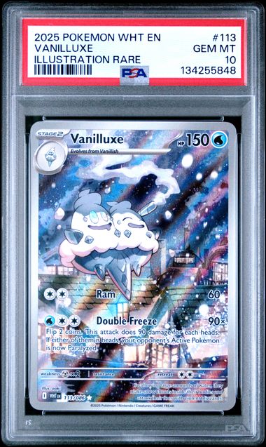 PSA 10 GEM MINT - VANILLUXE ILLUSTRATION RARE - WHITE FLARE - 113/086 by TBD TCG on MYNTED