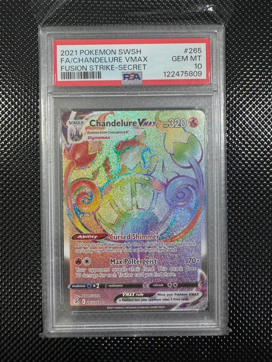 PSA 10 GEM MT - Chandelure VMAX (Secret) - Fusion Strike - 265/264 by TBD TCG on MYNTED