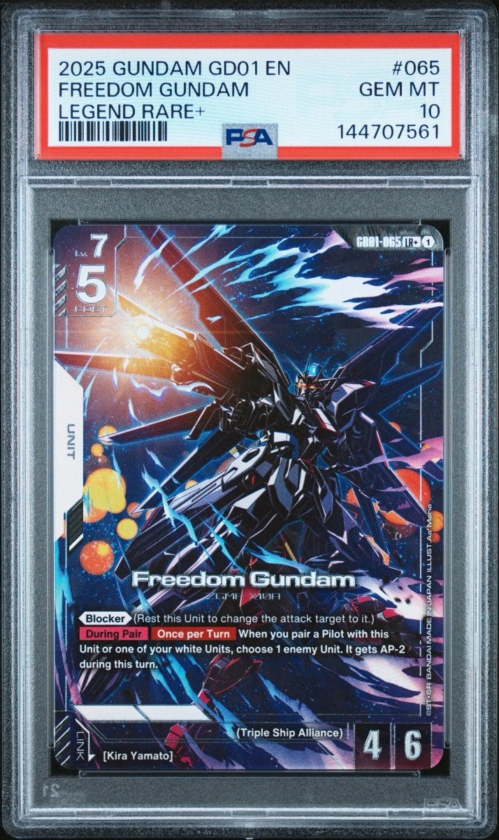 PSA 10 - Gundam - Freedom and Justice - LR+ (2 Slab Bundle) by TCGDON on MYNTED