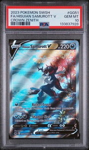 PSA 10 Hisuian Samurott V Crown Zenith: Galarian Gallery Ultra Rare GG51/GG70 by PokeSource on MYNTED