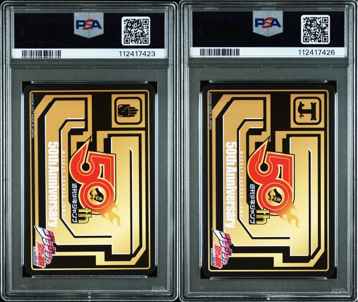 PSA 10 - Jojo's Bizzare Adventure - Shonen Jump 50th Anniversary Premium Collection Carddass (2 Slabs Bundle) by TCGDON on MYNTED