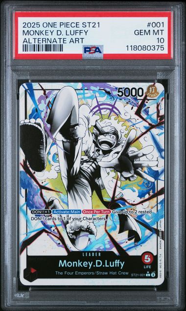 PSA 10 | Monkey.D.Luffy | Parallel | ST21 - 001 | WITH EXTENDED ART by Gem Mint Unc on MYNTED