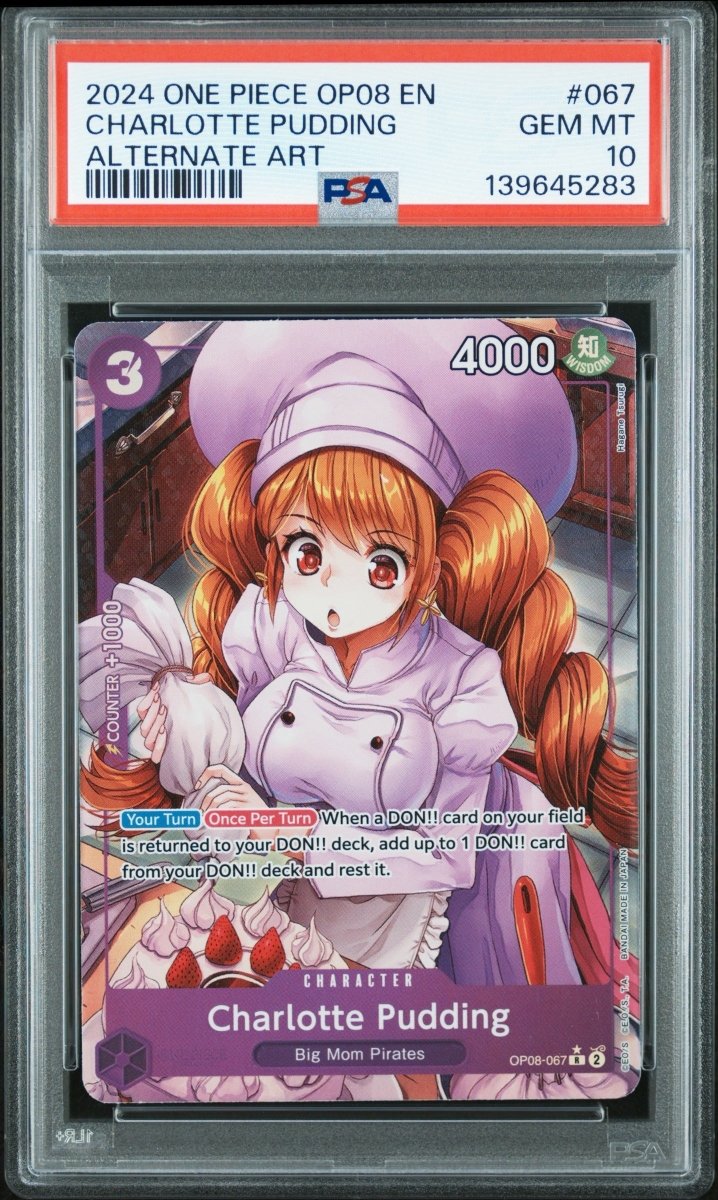 PSA 10 - One Piece - Charlotte Pudding - OP08 by TCGDON on MYNTED