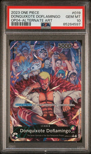 PSA 10 - One Piece - Donquixote Doflamingo (019) (Alternate Art) - Kingdoms of Intrigue (OP04) by TCGDON on MYNTED
