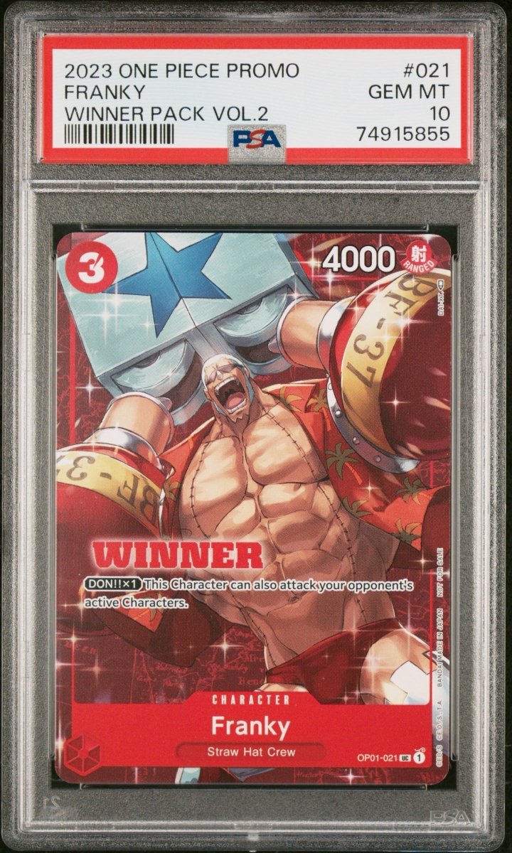 PSA 10 - One Piece - Franky (Tournament Pack Vol. 2) [Winner] - One Piece Promotion Cards (OP - PR) by TCGDON on MYNTED