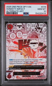 PSA 10 - One Piece - Honesty Impact - Manga Effect - OP11 by TCGDON on MYNTED