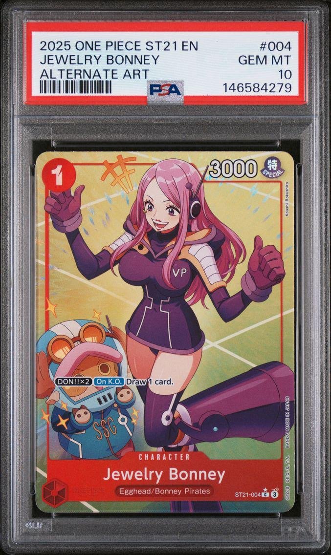 PSA 10 - One Piece - Jewelry Bonney - ST21-004 - Alternate Art by TCGDON on MYNTED