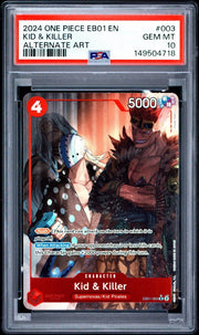PSA 10 - One Piece - Kid & Killer - Alt Art by TCGDON on MYNTED