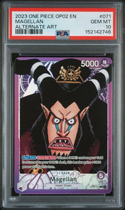 PSA 10 - One Piece - Magellan - OP02-071 - Alternate Art Leader by TCGDON on MYNTED