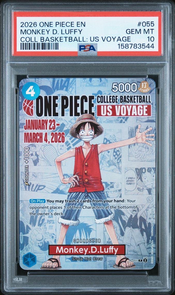 PSA 10 - One Piece - Monkey D Luffy - College Basketball US Votage by TCGDON on MYNTED