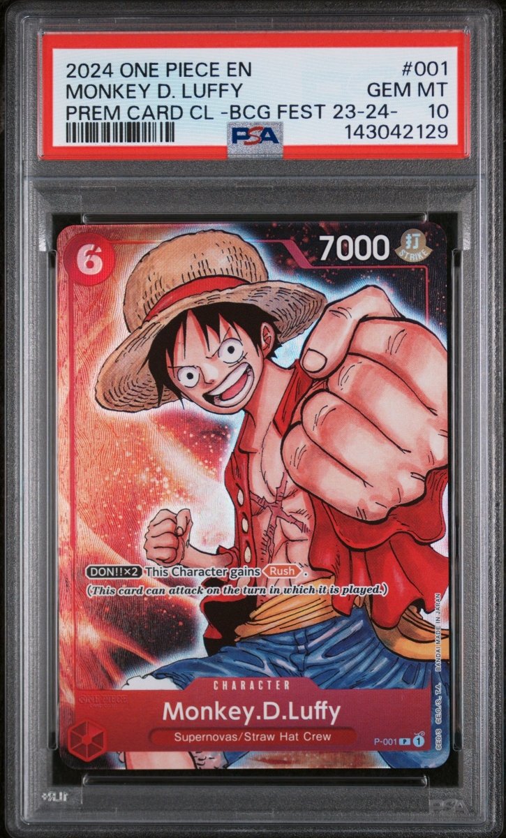 PSA 10 - One Piece - Monkey D Luffy - P-001 - Premium Card Collection - Bandai Card Games Festival 23-24 by TCGDON on MYNTED
