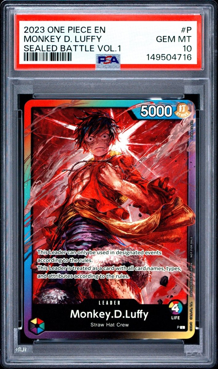 PSA 10 - One Piece - Monkey D Luffy - Sealed Battle Vol 1 - Akira Egawa by TCGDON on MYNTED