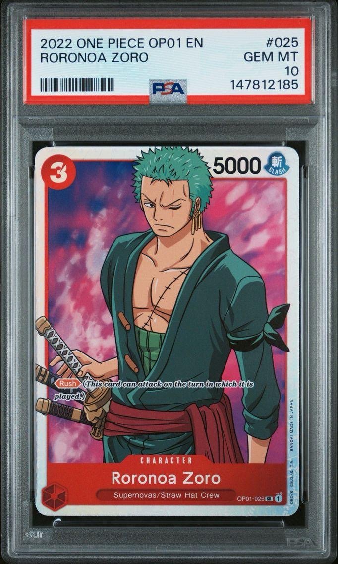 PSA 10 - One Piece - Roronoa Zoro - OP01 - 2022 by TCGDON on MYNTED