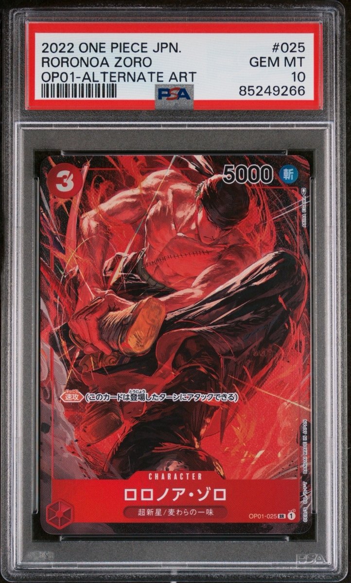 PSA 10 - One Piece - Roronoa Zoro - OP01 - Alt Art - JPN by TCGDON on MYNTED