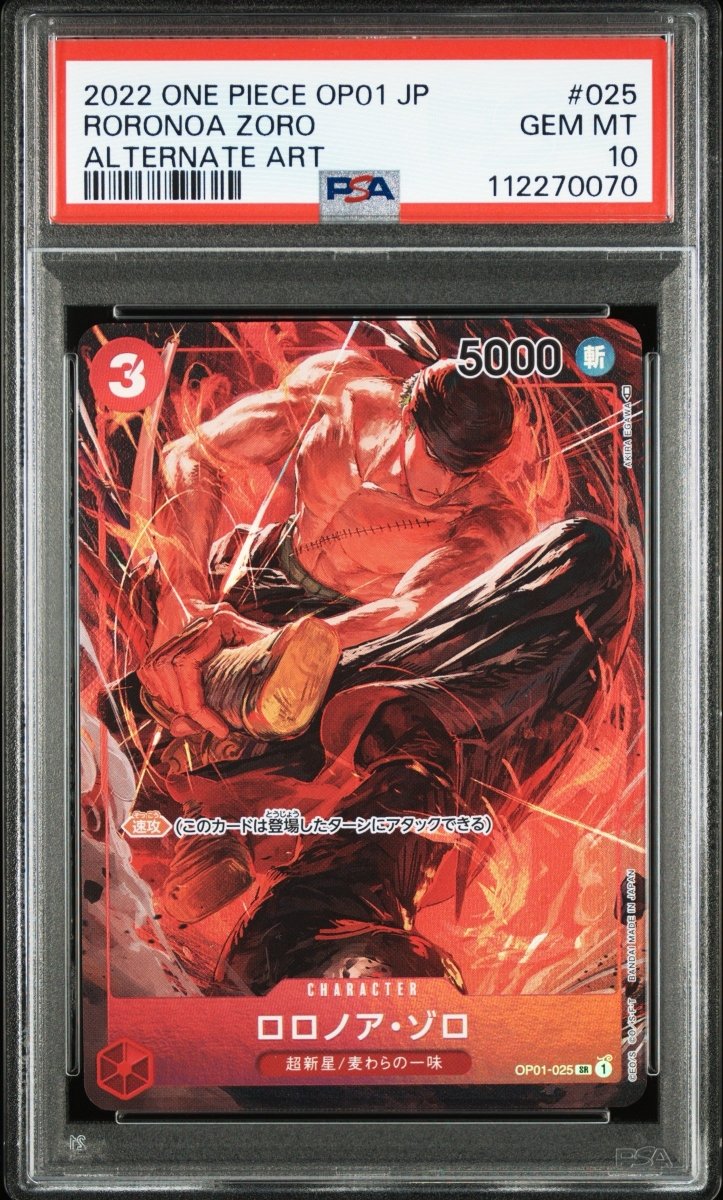 PSA 10 - One Piece - Roronoa Zoro - OP01 - Alt Art (Unique Serial) by TCGDON on MYNTED