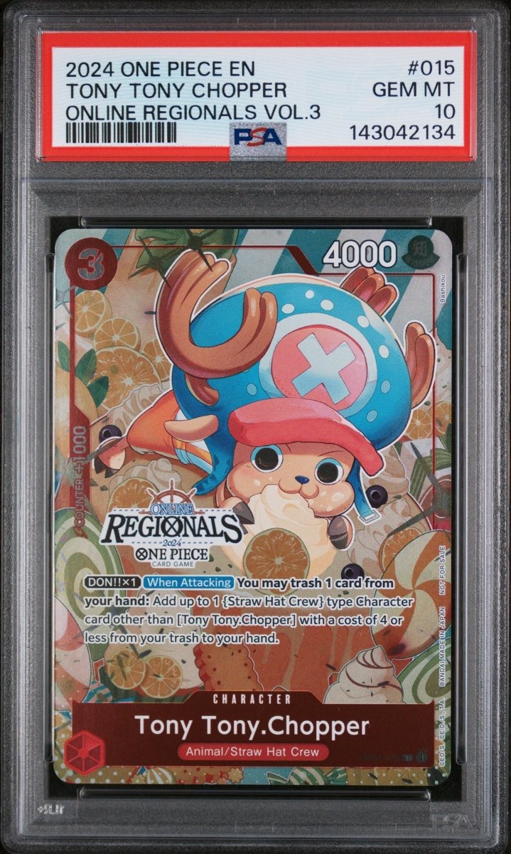 PSA 10 - One Piece - Tony Tony Chopper - Online Regionals Vol 3 (POP 24!) by TCGDON on MYNTED