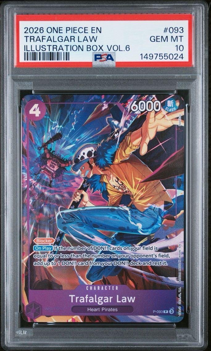 PSA 10 - One Piece - Trafalgar Law - P-093 (Illustration Box Vol.6) by TCGDON on MYNTED
