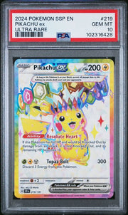 PSA 10 Pikachu ex 219 Ultra Rare by Schmutzfink TCG on MYNTED