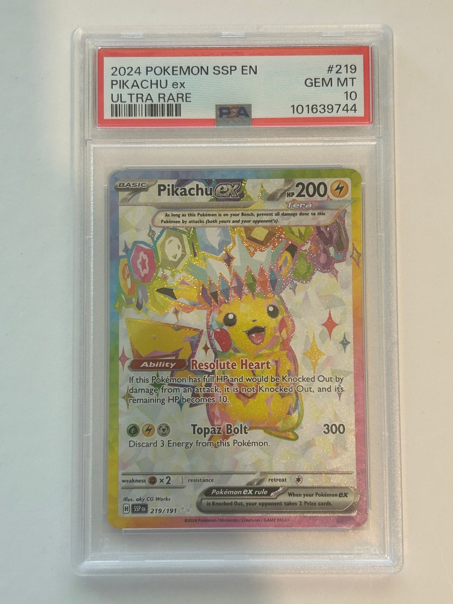 PSA 10 Pikachu ex Surging Sparks Ultra Rare 219/191 by PokeSource on MYNTED