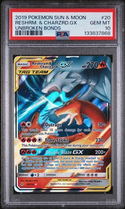 PSA 10 Pokémon Reshiram & Charizard GX 20 by Schmutzfink TCG on MYNTED