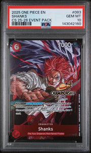 PSA 10 - Shanks - CS 25-26 EVENT PACK (Gold Championship Stamp) by TCGDON on MYNTED