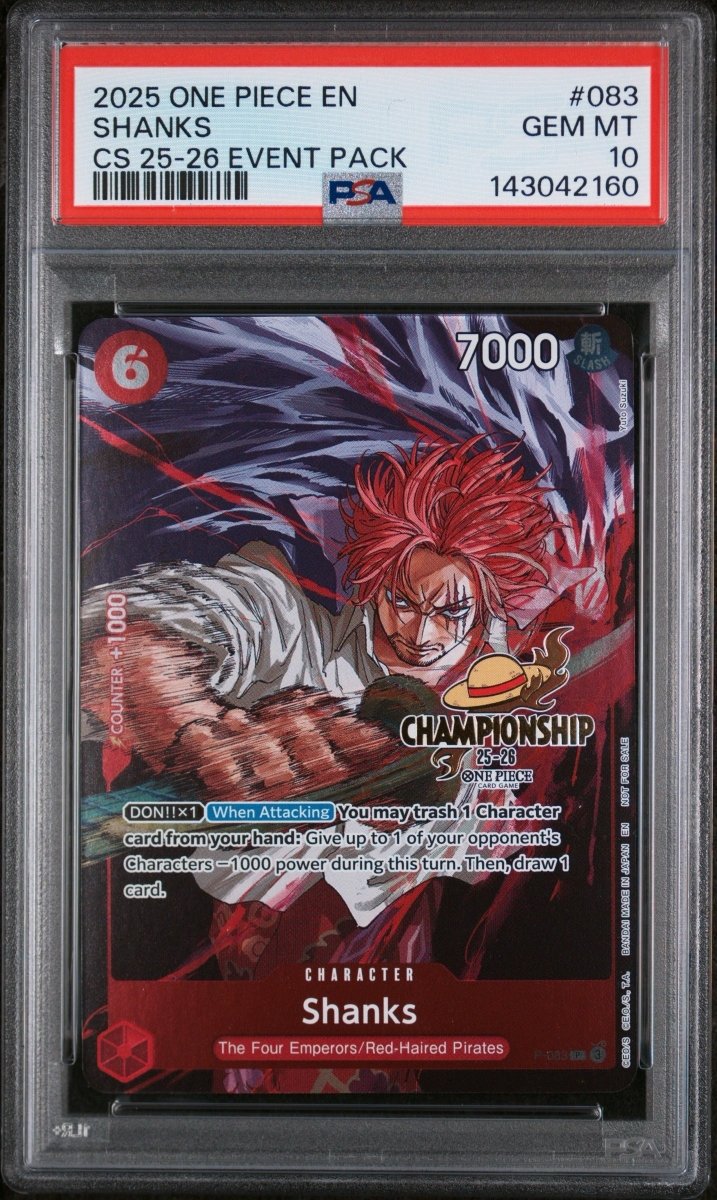PSA 10 - Shanks - CS 25-26 EVENT PACK (Gold Championship Stamp) by TCGDON on MYNTED
