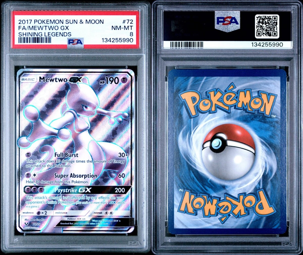 PSA 8 2017 SM MEWTWO GX FA by PsychTCG on MYNTED
