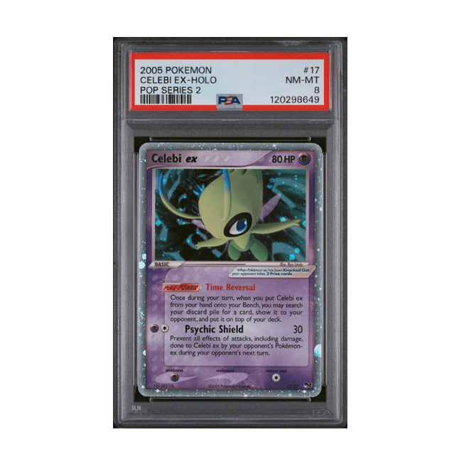 PSA 8 | Celebi ex - 017/017 (Holo Rare ex) - EX: POP Series 2 (POP2) by Dusk TCG on MYNTED
