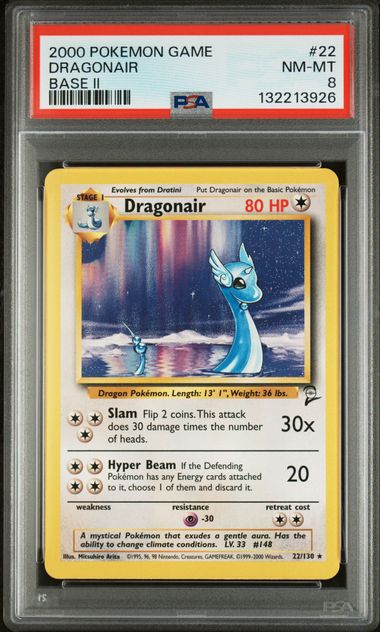 PSA 8 Pokémon Dragonair - Base Set 2  22 by The Archive Stop on MYNTED