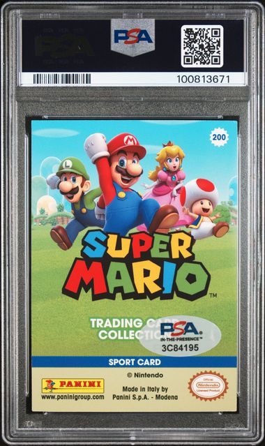 PSA 9 AUTO 10 2022 PANINI SUPER MARIO 200 LUIGI by The Collector on MYNTED