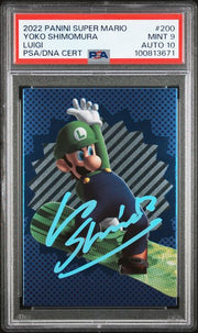 PSA 9 AUTO 10 2022 PANINI SUPER MARIO 200 LUIGI by The Collector on MYNTED