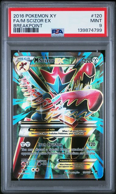 PSA 9 MINT - M SCIZOR EX - BREAKPOINT - 120/122 by TBD TCG on MYNTED