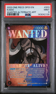 PSA 9 - One Piece - OP03 - Kaido - Wanted SP by TCGDON on MYNTED