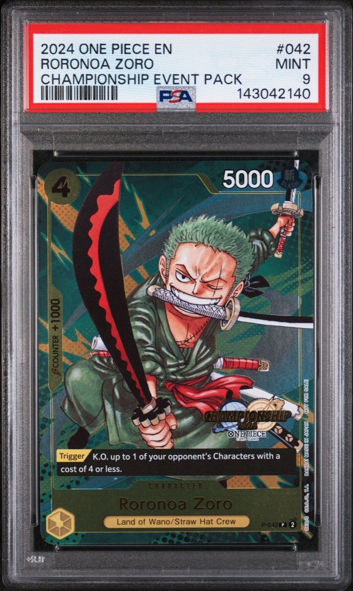 PSA 9 - One Piece - Roronoa Zoro (CS 2024 Event Pack) (Championship Stamp) - One Piece Promotion Cards (OP-PR) by TCGDON on MYNTED