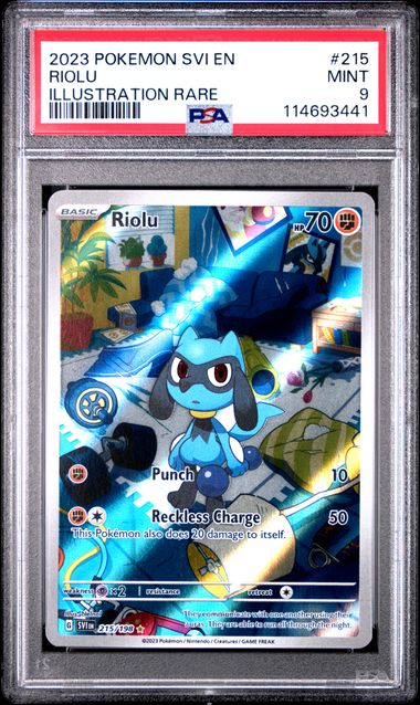PSA 9 Riolu Illustration Rare 215/198 SV Base by Schmutzfink TCG on MYNTED