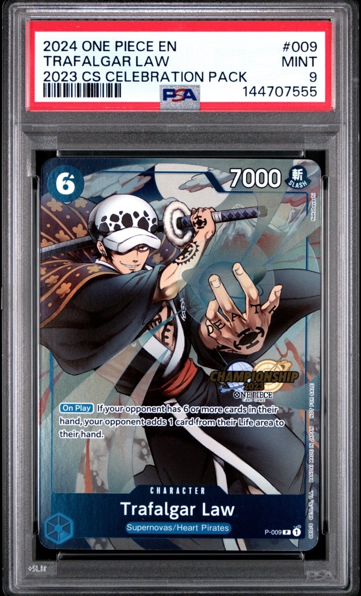 PSA 9 - Trafalgar Law (CS 2023 Celebration Pack) (Championship Stamp) - One Piece Promotion Cards (OP-PR) by TCGDON on MYNTED