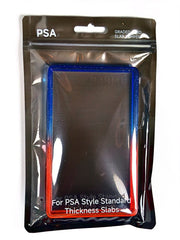 PSA Slab Guard with Clear Back Support - Deep Blue/Red by TCGDON on MYNTED