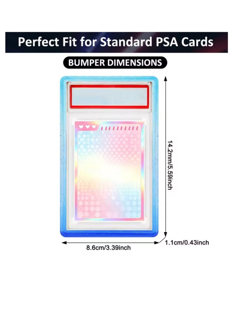 PSA Slab Guard with Clear Back Support - Red/Green (Watermelon) by TCGDON on MYNTED