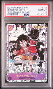PSA10 - One Piece - Monkey D Luffy - Manga Alt Art - OP09 - JPN by TCGDON on MYNTED