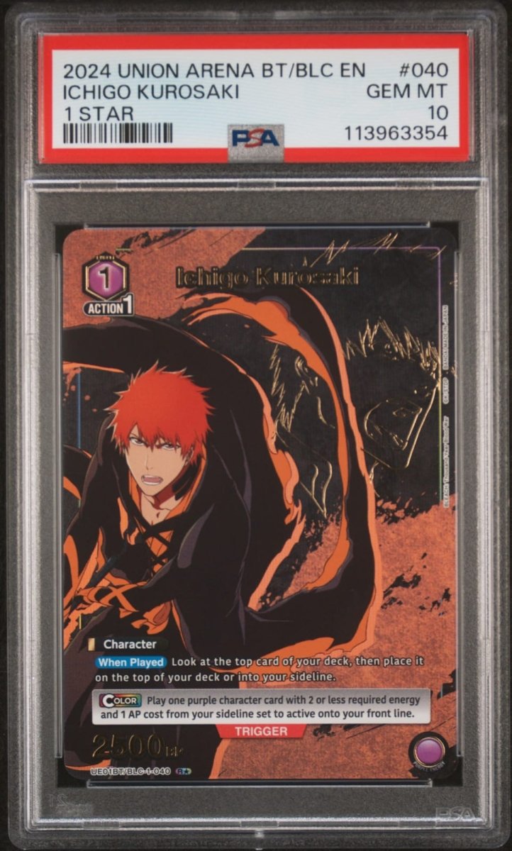 PSA10 Union Arena UE01BT Bleach 1 Star Ichigo Kurosaki by Apex Cards on MYNTED