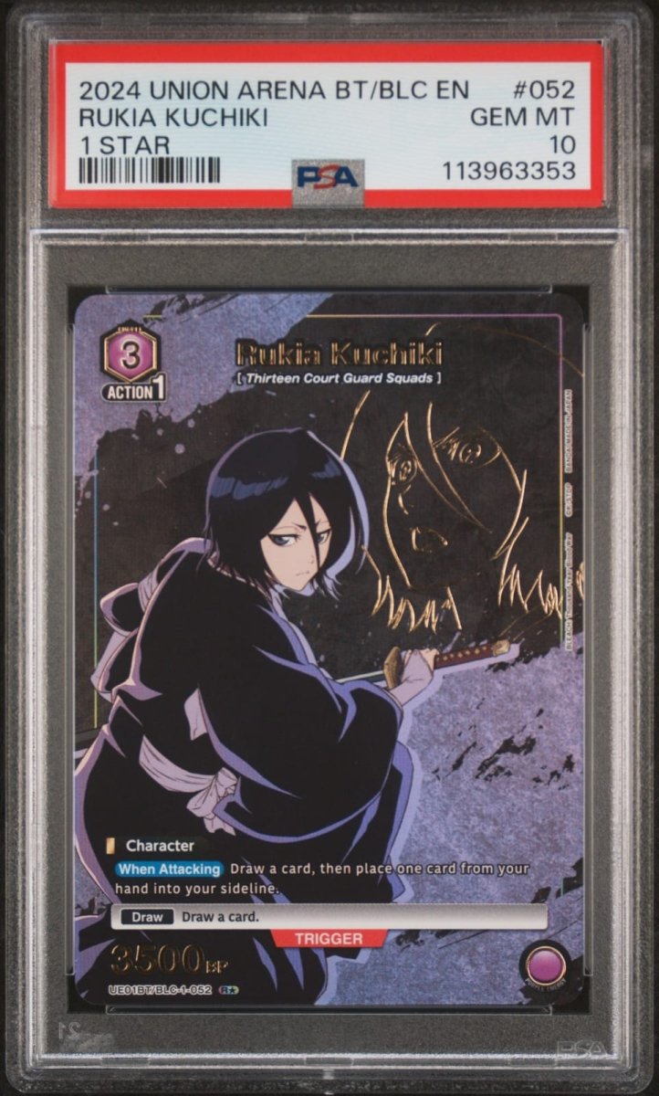 PSA10 Union Arena UE01BT Bleach 1 Star Rukia Kuchiki by Apex Cards on MYNTED